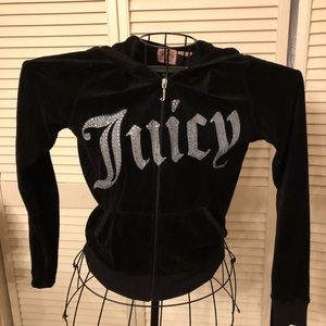 JUICY COUTURE Jr Med Hooded Velvet ZIP Sweat top